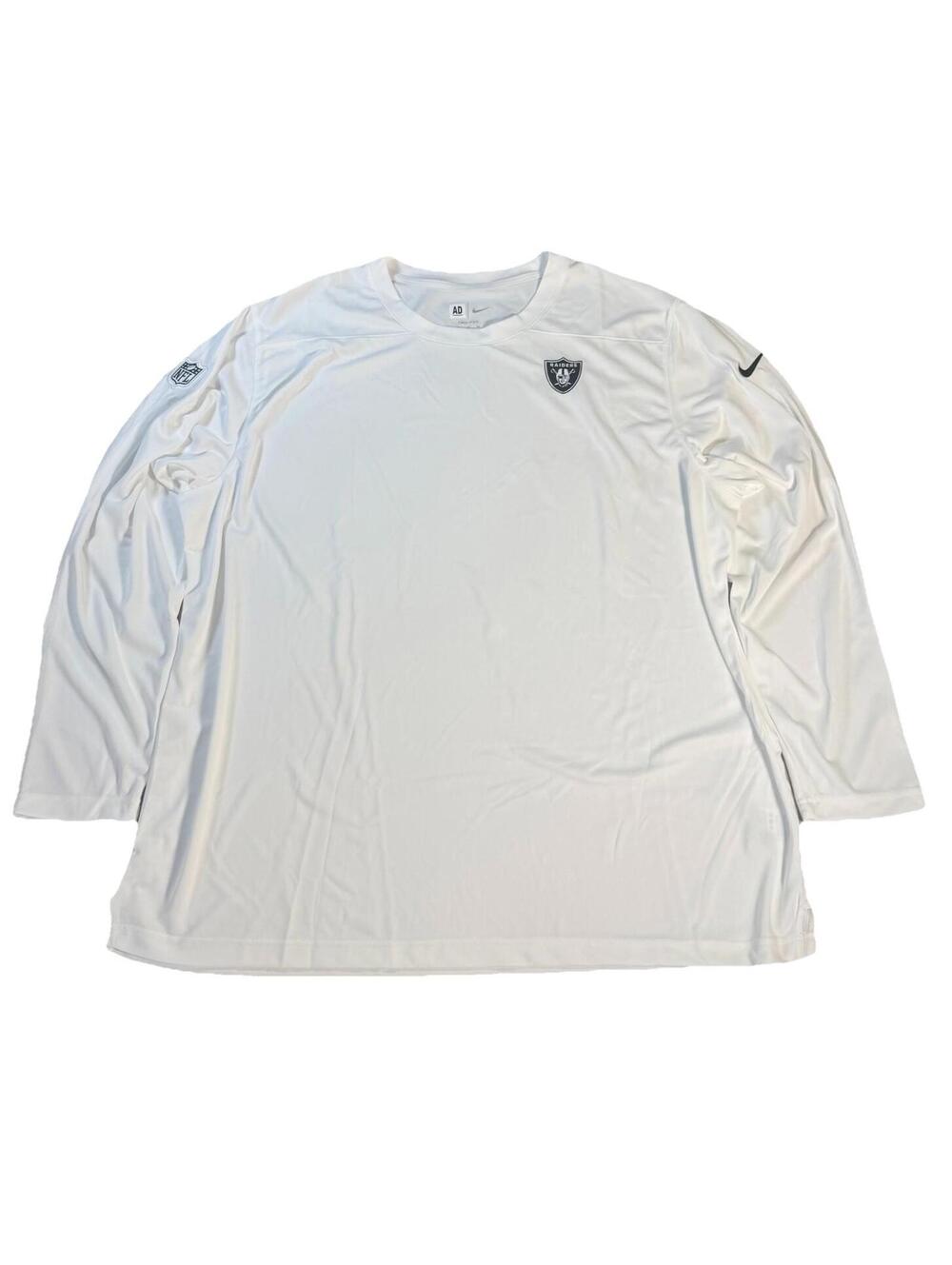 Nike Las Vegas Raiders Sideline TEAM ISSUED Long Sleeve Perform T-Shirt Mens 3XL